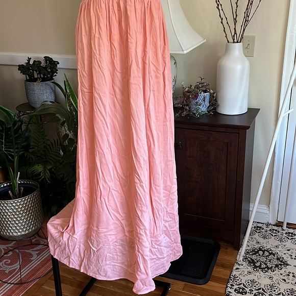 💖💃🏻Rebellion Again Summer Peach Crochet Strapped Long Dress- Women-L- NWT - Picture 5 of 16